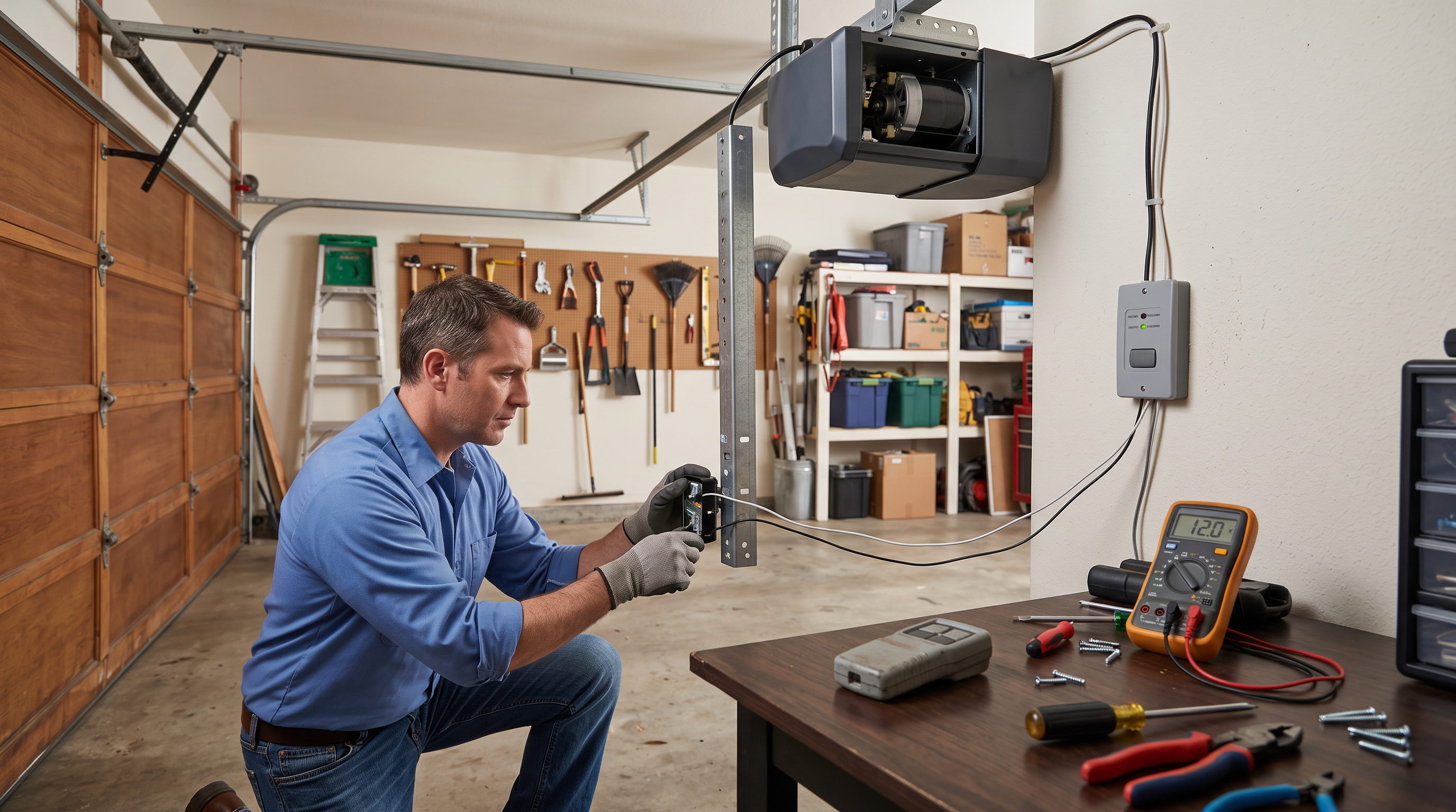 opener and sensor troubleshooting image for Garage Doors Milpitas