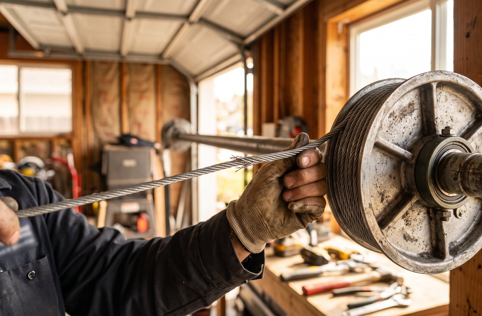cable repair image for Garage Doors Milpitas
