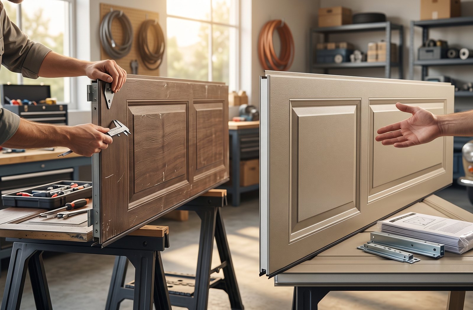 repair versus replacement image for Garage Doors Milpitas
